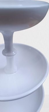 Hobi ADN 90267 Dekoratif Kuruyemiş Meyve Sunumluk Ahşap MDF Beyaz Lake El Yapım - 1