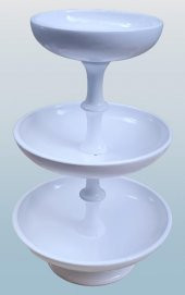 Hobi ADN 90267 Dekoratif Kuruyemiş Meyve Sunumluk Ahşap MDF Beyaz Lake El Yapım - 7