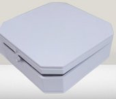 Hobi ADN 90268 Dekoratif Kutu Çokgen Klipsli Ahşap MDF Beyaz Lake Boya El Yapım - 2