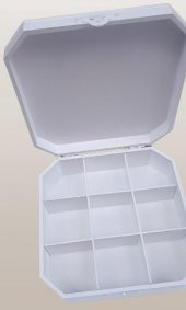 Hobi ADN 90268 Dekoratif Kutu Çokgen Klipsli Ahşap MDF Beyaz Lake Boya El Yapım - 4