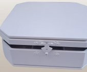 Hobi ADN 90268 Dekoratif Kutu Çokgen Klipsli Ahşap MDF Beyaz Lake Boya El Yapım - 7