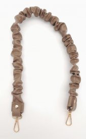 Angel Çanta Aksesuar 70 cm Büzgü Model Suni Deri Vizon Renk Çanta Sapı Light Gold Metalli thumbnail 2