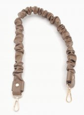 Angel Çanta Aksesuar 70 cm Büzgü Model Suni Deri Vizon Renk Çanta Sapı Light Gold Metalli thumbnail 4