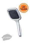 WUVERA Siyah Kare Banyo Duş Başlığı - 1