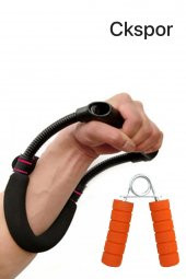 CKSpor Wrist Bilek Ön Kol Güçlendirme Aleti Ve El Yayı El Kol Bilek Kas Yapma Seti - 1