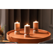 Doğal Ahşap Ağaç Mumluk 3 Lü - 4