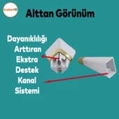 Alcazar Lüks Mobilya Kanepe Tv Ünitesi Koltuk Ayağı Konsol Ayakları 23 Cm Beyaz Altın - 4
