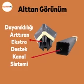 Alcazar Lüks Mobilya Kanepe Tv Ünitesi Koltuk Ayağı Konsol Ayakları 23 Cm Siyah Altın - 4