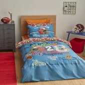 Karaca Home Nevresim Takımı %100 Pamuk Tek Kişilik Young College Team (Fitted) - 1