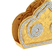 Swarovski Taşlı Peçetelik Desire Altın - 4