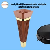 Alcazar Lüks Mobilya Kanepe Sehpa Tv Ünitesi Koltuk Ayağı Baza Ayakları 15 Cm Ceviz Altın thumbnail 5