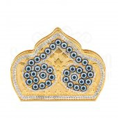 Nazar ve Swarovski Taşlı Peçetelik Desire Altın - 1