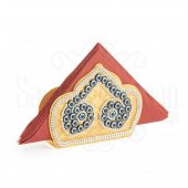 Nazar ve Swarovski Taşlı Peçetelik Desire Altın - 3