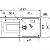 FRANKE URBAN UBG 611-100 BIANCO GRANİT MUTFAK EVYESİ - 2