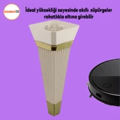 Alcazar Lüks Mobilya Kanepe Sehpa Tv Ünitesi Koltuk Ayağı Baza Ayakları 15 Cm Krem Altın - 5
