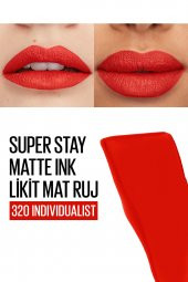 Maybelline New York Super Stay Matte Ink Likit Mat Ruj - 320 Individualist- Kırmızı - 4