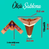 Alcazar Lüks Mobilya Kanepe Sehpa Tv Ünitesi Koltuk Ayağı Baza Ayakları Köşe 14 Cm Ceviz Altın thumbnail 2