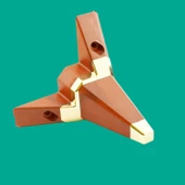 Alcazar Lüks Mobilya Kanepe Sehpa Tv Ünitesi Koltuk Ayağı Baza Ayakları Köşe 14 Cm Ceviz Altın thumbnail 7