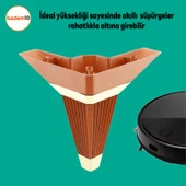 Alcazar Lüks Mobilya Kanepe Sehpa Tv Ünitesi Koltuk Ayağı Baza Ayakları Köşe 14 Cm Ceviz Altın thumbnail 5