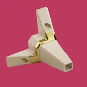 Alcazar Köşe Lüks Mobilya Kanepe Sehpa Tv Ünitesi Koltuk Ayağı Baza Ayakları 12 Cm Krem Altın thumbnail 7