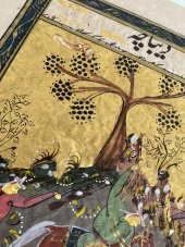 İnsanların Doğaya Zulmü Adlı El Yapımı Minyatür Resim  27,5x17,5 cm - 2