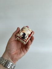 Deniz Kabuğu Kaplamalı Kutu 7x5x4cm - Mücevher Takı Kutusu - 6