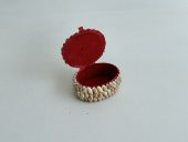Deniz Kabuğu Kaplamalı Kutu 8x6x4cm - Mücevher Takı Kutusu - 3