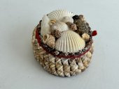 Deniz Kabuğu Kaplamalı Kutu 8x6x4cm - Mücevher Takı Kutusu - 6