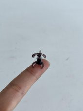 El Yapımı Mini Murano Cam Köpek Biblo A114-01 - 2