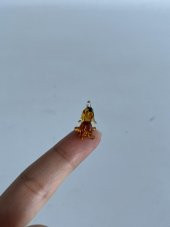 El Yapımı Mini Murano Cam Köpek Biblo A121-05 - 2