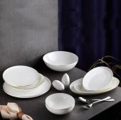 Aryıldız Ar34002 Bone Porselen 54 Parça Yemek Takımı Platin - 1