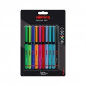 Rotring Liner Fineliner Karışık Renk Keçe Uçlu Kalem 10 Renk - 1