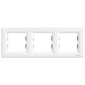 Schneider Eph5800321 Asfora Beyaz Üçlü Yatay Çerçeve - 1