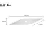 OLFA CKB-1 Çift Yönlü Maket Bıçağı Yedeği (2 li) - 1