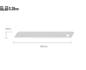 OLFA AB-SOL-50 Standart Tek Gövdeli (Kırımsız) Dar Maket Bıçağı Yedeği (50 li) thumbnail 2