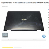 Exper Karizma V50Si1 Lcd Cover EKRAN KASASI KAMERA HEDİYE - 1