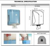 Şeker Portakalım Vialli OG1T Maxi Centerfeed İçten Çekmeli Kağıt Havlu Dispenseri Aparatı Şeffaf - 3