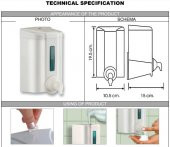 Şeker Portakalım Vialli F4 Hazneli Köpük Sabun Dispenseri Aparatı 1000 ml Beyaz - 4
