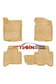 Toyota Land Cruiser Prado J150 2021 Bagaj Havuzu + Bej 3D Paspas - 3