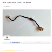 Acer aspire 5750 5750G şarj soketi - 1