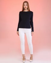 SOFT&SOUL AUBREY SİYAH TAŞLI UZUN KOLLU T-SHIRT - 1