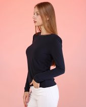 SOFT&SOUL AUBREY SİYAH TAŞLI UZUN KOLLU T-SHIRT - 4