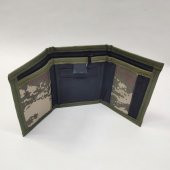 Haki Renk Kamuflajlı Su Geçirmez Kumaş Cüzdan - 2