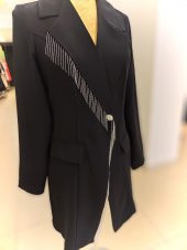 Ecem Kasab Boutique Selinada  Zincir Detaylı Ceket Siyah - 2