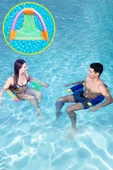 Şeker Portakalım 1 Adet Pembe Swimchair Fileli Deniz Havuz Sandalyesi Koltuğu - 3