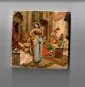 Şeker Portakalım Dekoratif Figürlü Doğal Taş Banyo Gider Kapağı Süsü Tekli 10X10 Cm - 1