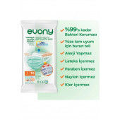 Evony Cerrahi Maske Yumuşak Elastik 3 Katlı 10'lu 10 Paket 100 Adet Maske - 2
