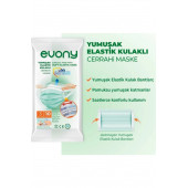 Evony Cerrahi Maske Yumuşak Elastik 3 Katlı 10'lu 10 Paket 100 Adet Maske - 4