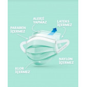 Evony Cerrahi Maske Yumuşak Elastik 3 Katlı 10'lu 10 Paket 100 Adet Maske - 11