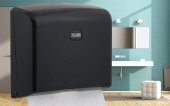 Şeker Portakalım Vialli K2B Banyo Mutfak Lavabo Pratik Z Katlı Kağıt Havlu Dispenseri 200 lü Siyah - 1